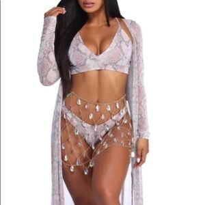 Snake Print Bikini + Matching Duster